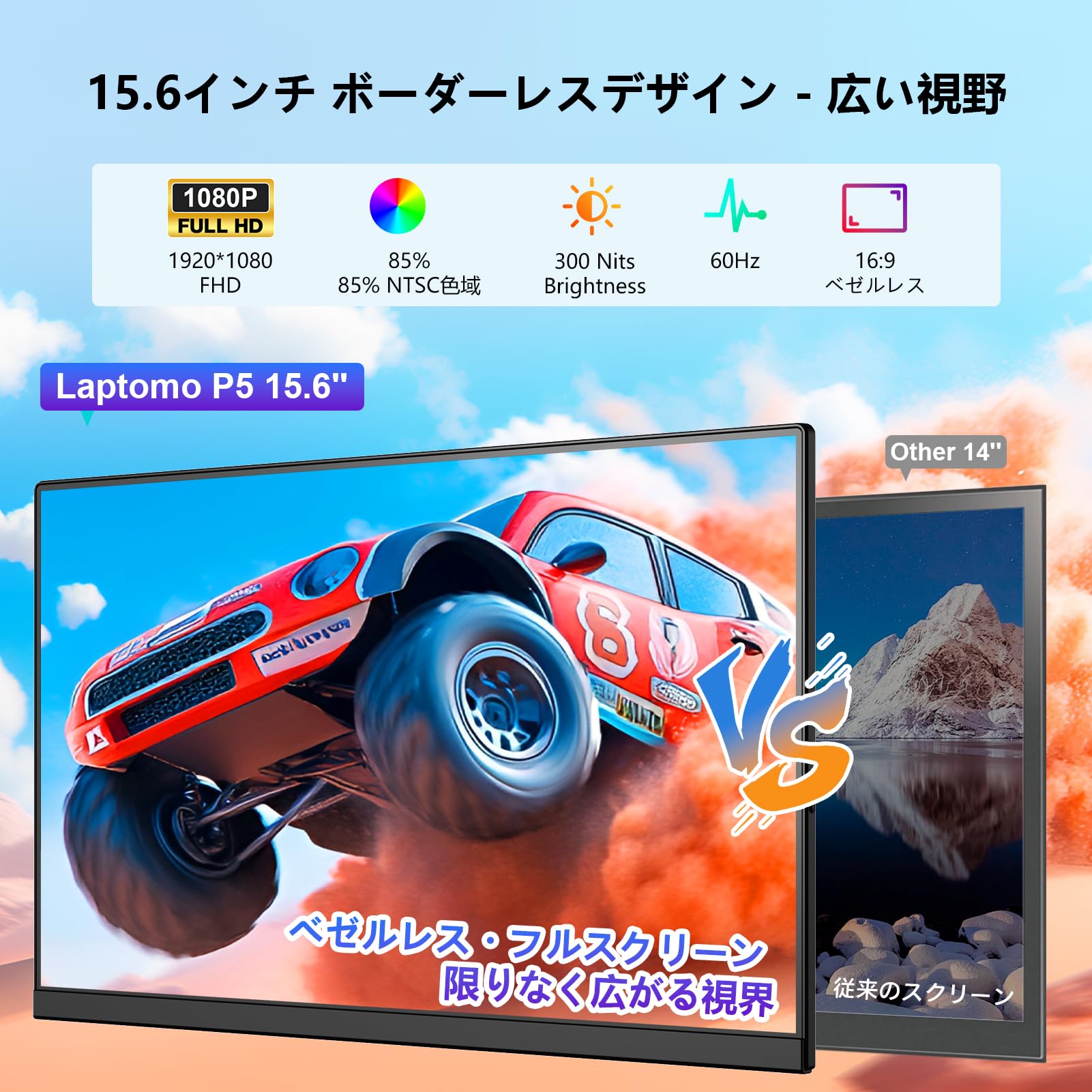 Amazon.co.jp: Laptomo P5 デュアルモニター 15.6インチ IPS モバイル